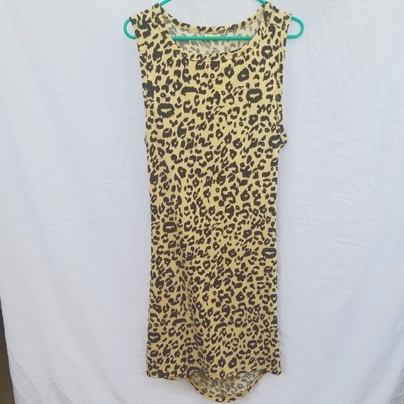 Leopard print backless sleeveless dress no tags - Picture 1 of 5